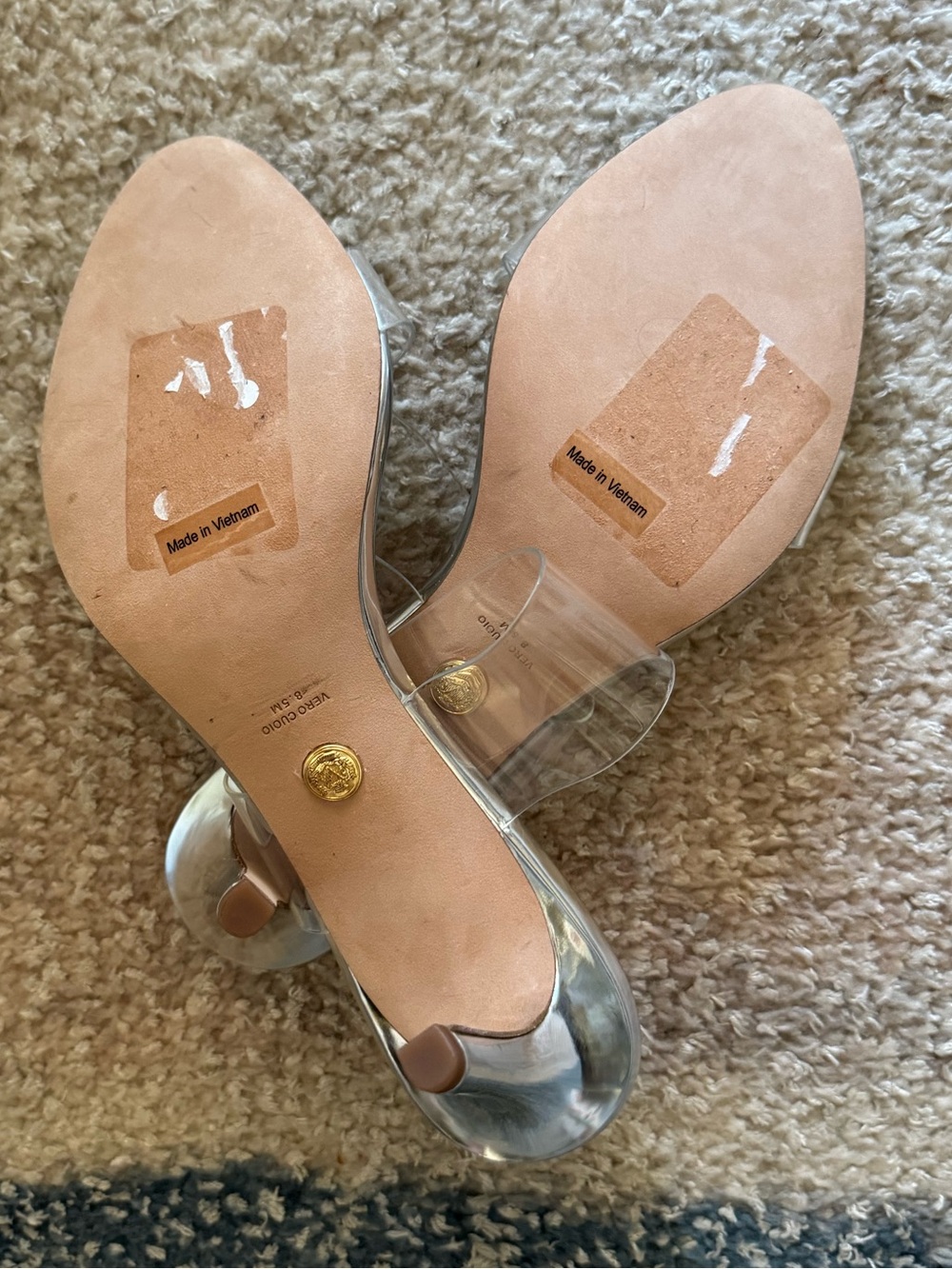NEW Veronica Beard Asha 75 Sandals in Silver - Picture 10 of 11